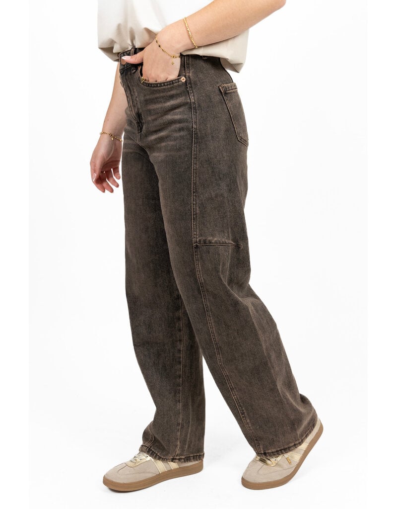 Jewelly Barrel jeans - washed bruin