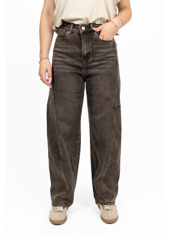 Jewelly Barrel jeans - washed bruin