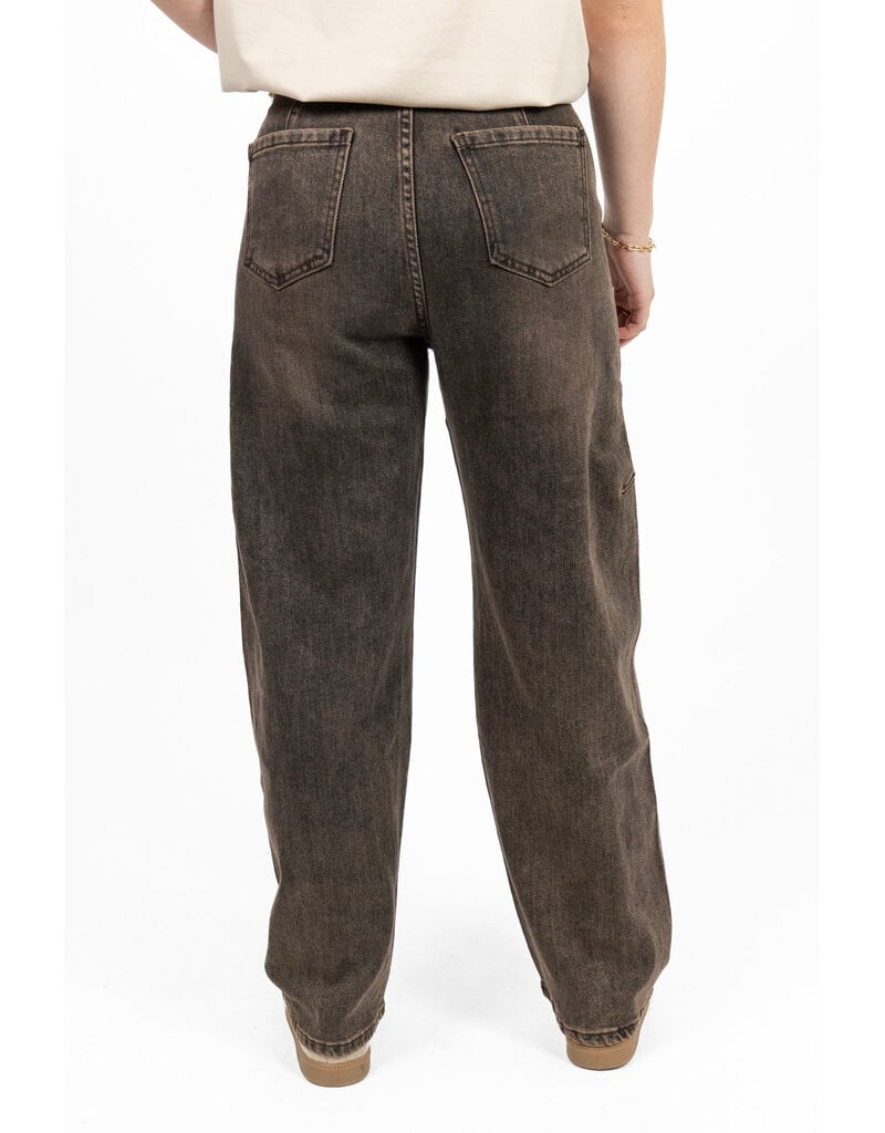 Jewelly Barrel jeans - washed bruin