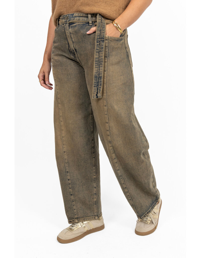 Jewelly Barrel jeans - washed beige