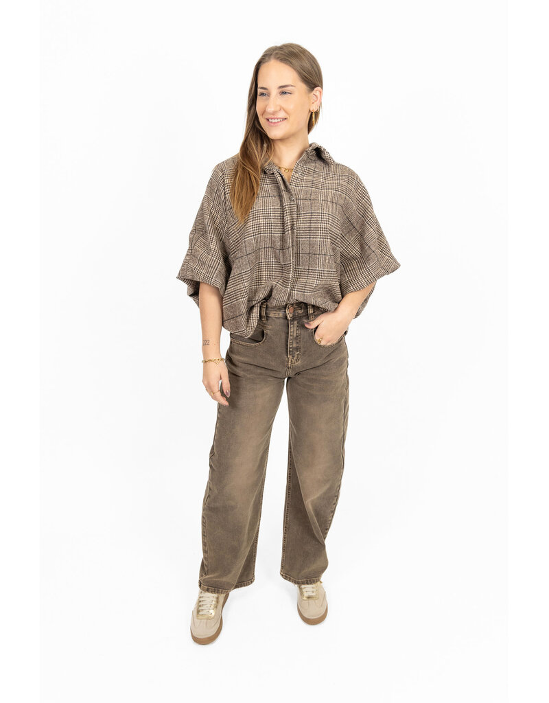 Jewelly Barrel jeans - washed taupe