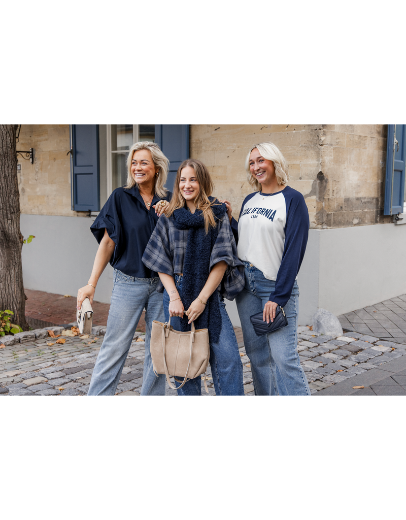 21Jewelz Blauwe oversized blouse in travelstof | 21Jewelz
