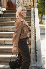 21Jewelz Suede look biker jasje - camel