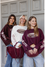 21Jewelz Oversized longsleeve met sterren - bordeaux