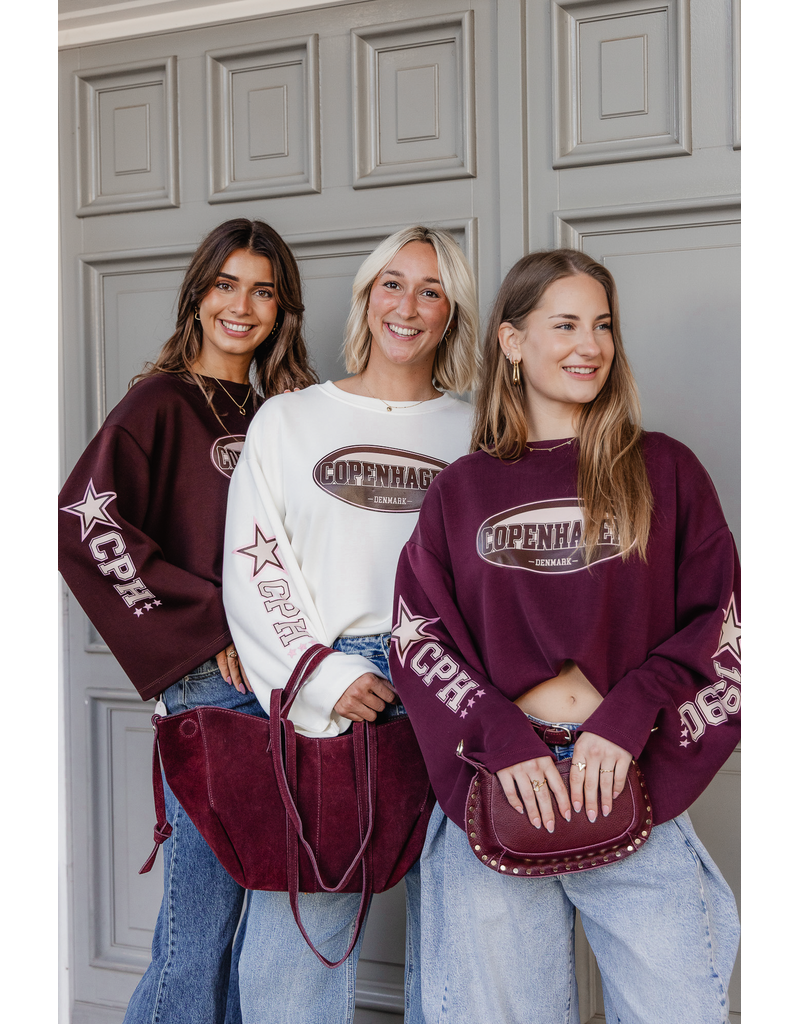 21Jewelz Oversized longsleeve met sterren - bordeaux