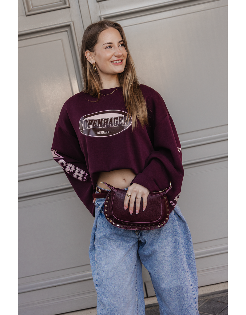 21Jewelz Oversized longsleeve met sterren - bordeaux