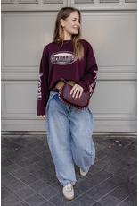 21Jewelz Oversized longsleeve met sterren - bordeaux
