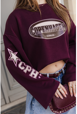 21Jewelz Oversized longsleeve met sterren - bordeaux