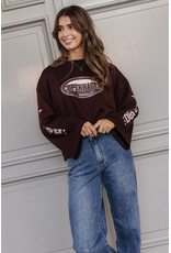 21Jewelz Oversized longsleeve met sterren - bruin