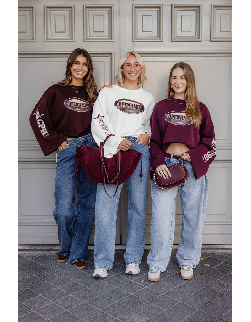 21Jewelz Oversized longsleeve met sterren - bruin