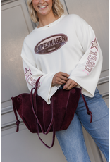 21Jewelz Oversized longsleeve met sterren - ecru