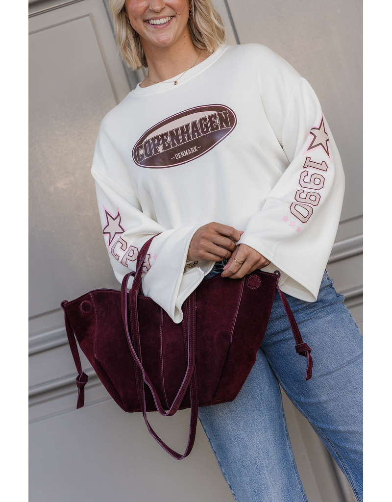 21Jewelz Oversized longsleeve met sterren - ecru
