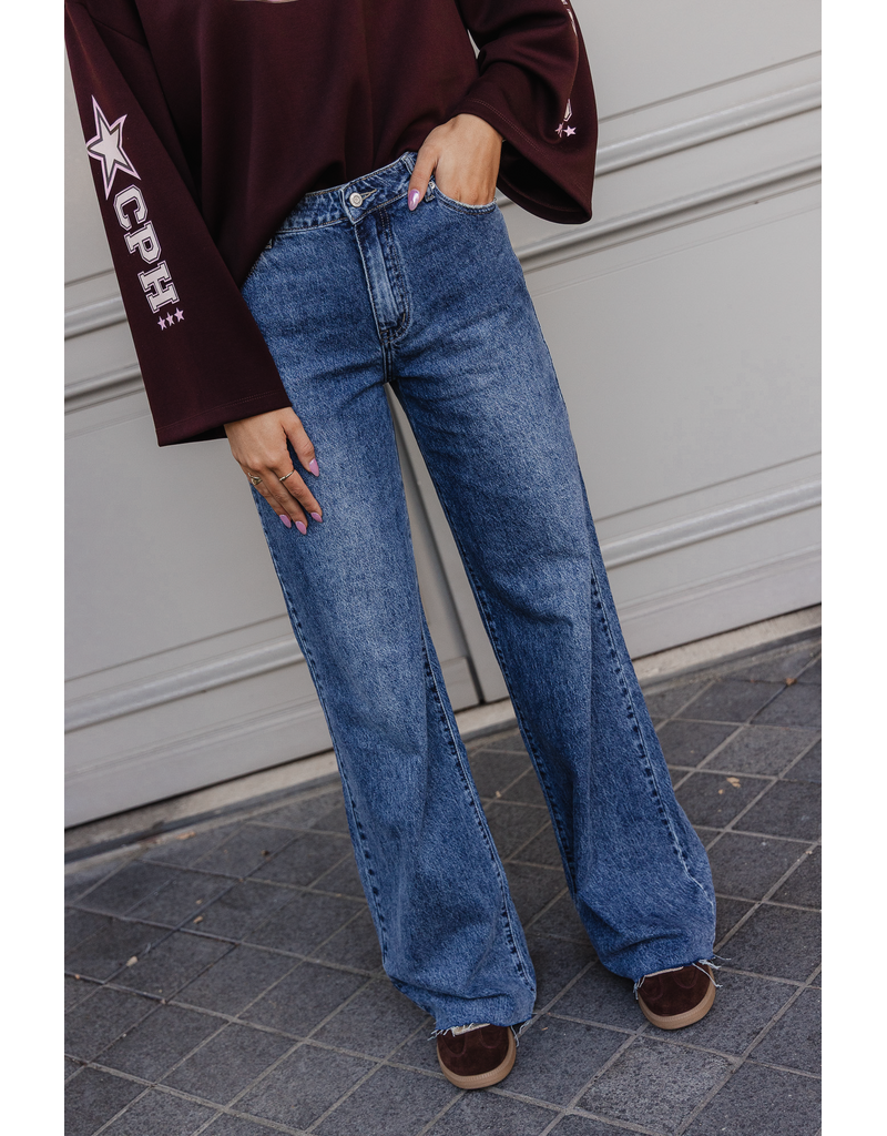 Redial Extra tall wide leg jeans - denim blauw