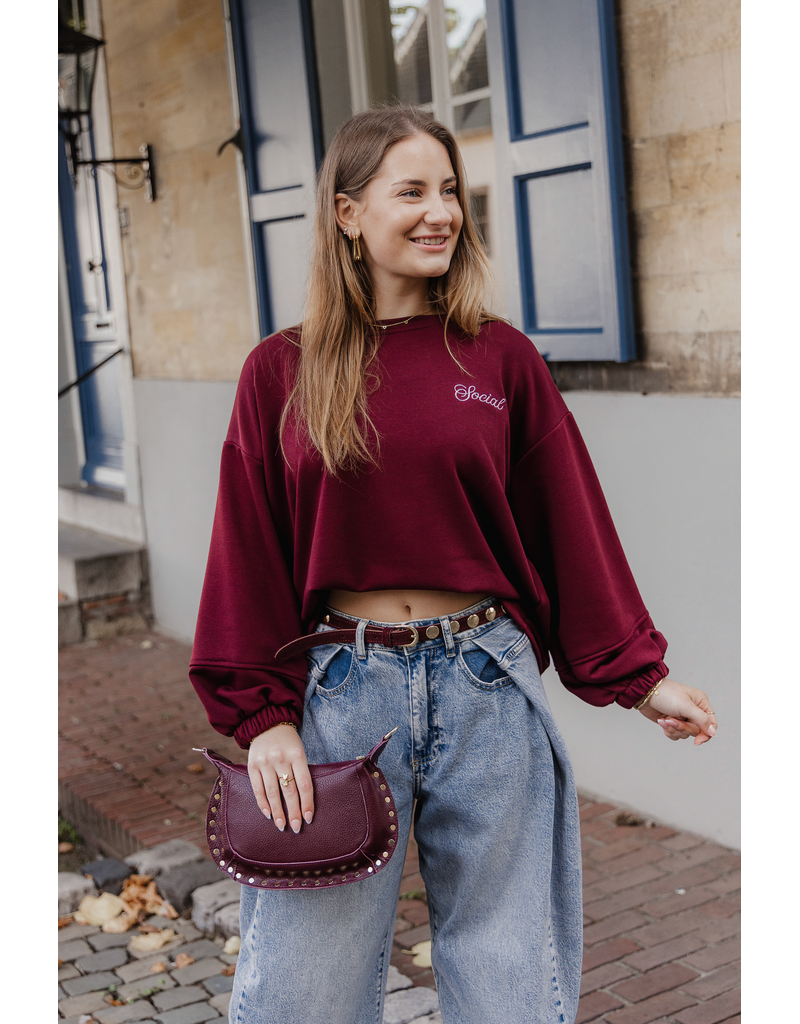 The social club sweater - bordeaux