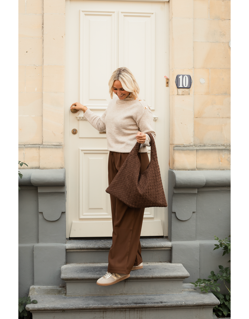 21Jewelz Trui met gouden details - beige