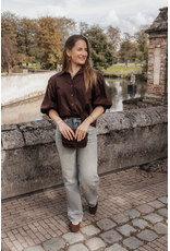 21Jewelz Basic blousje met pofmouw - bruin
