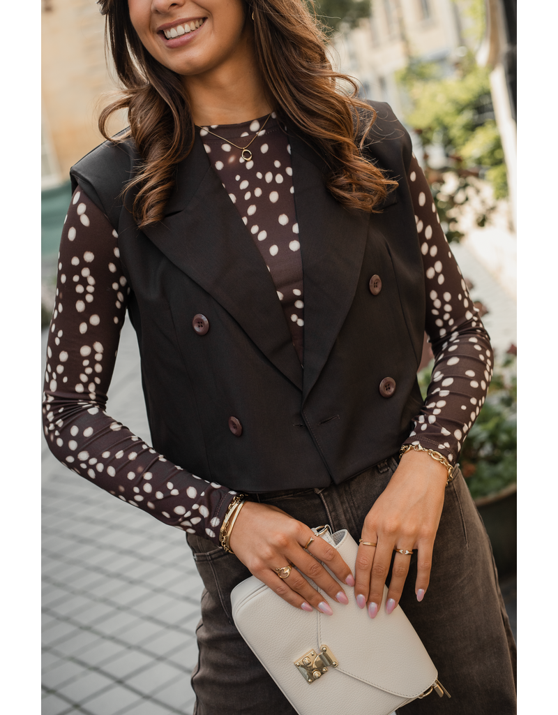 Azzurro Bambi longsleeve - donkerbruin