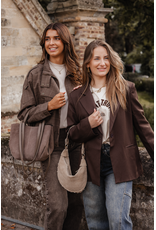 21Jewelz Geruit jasje - taupe
