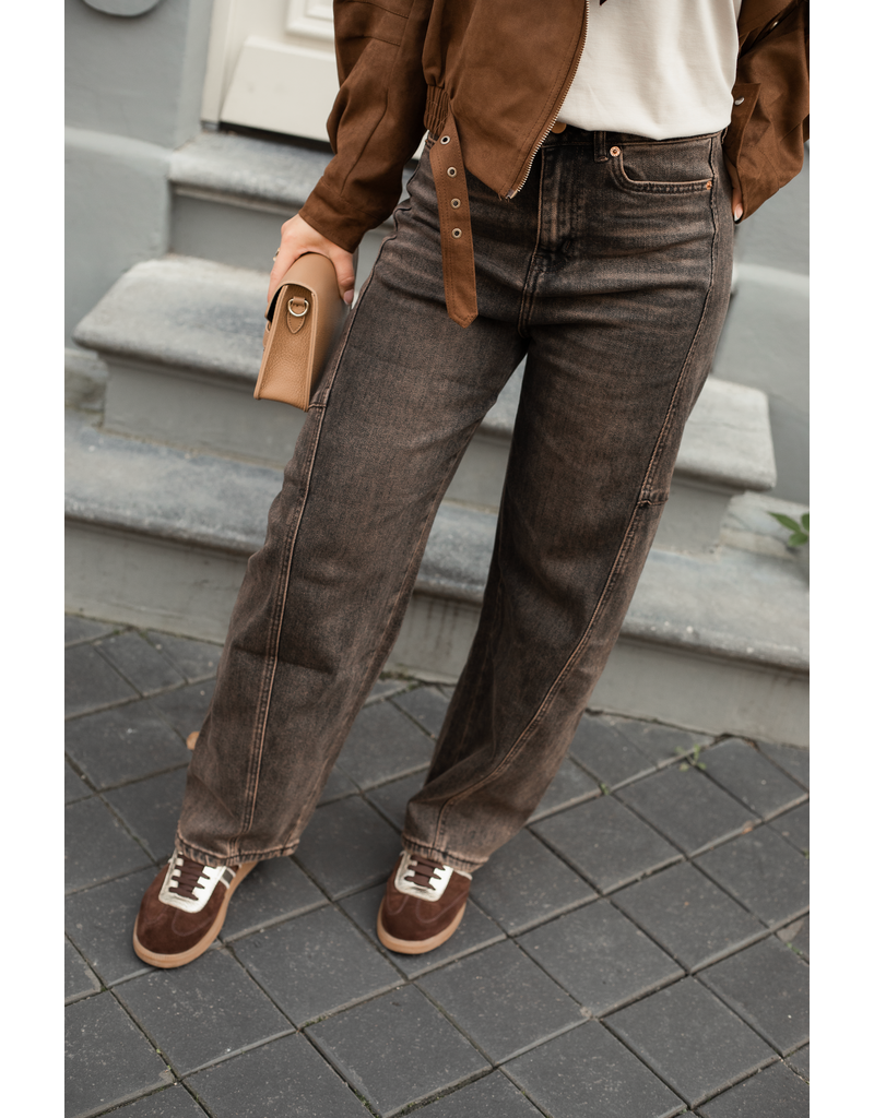 Jewelly Barrel jeans - washed bruin