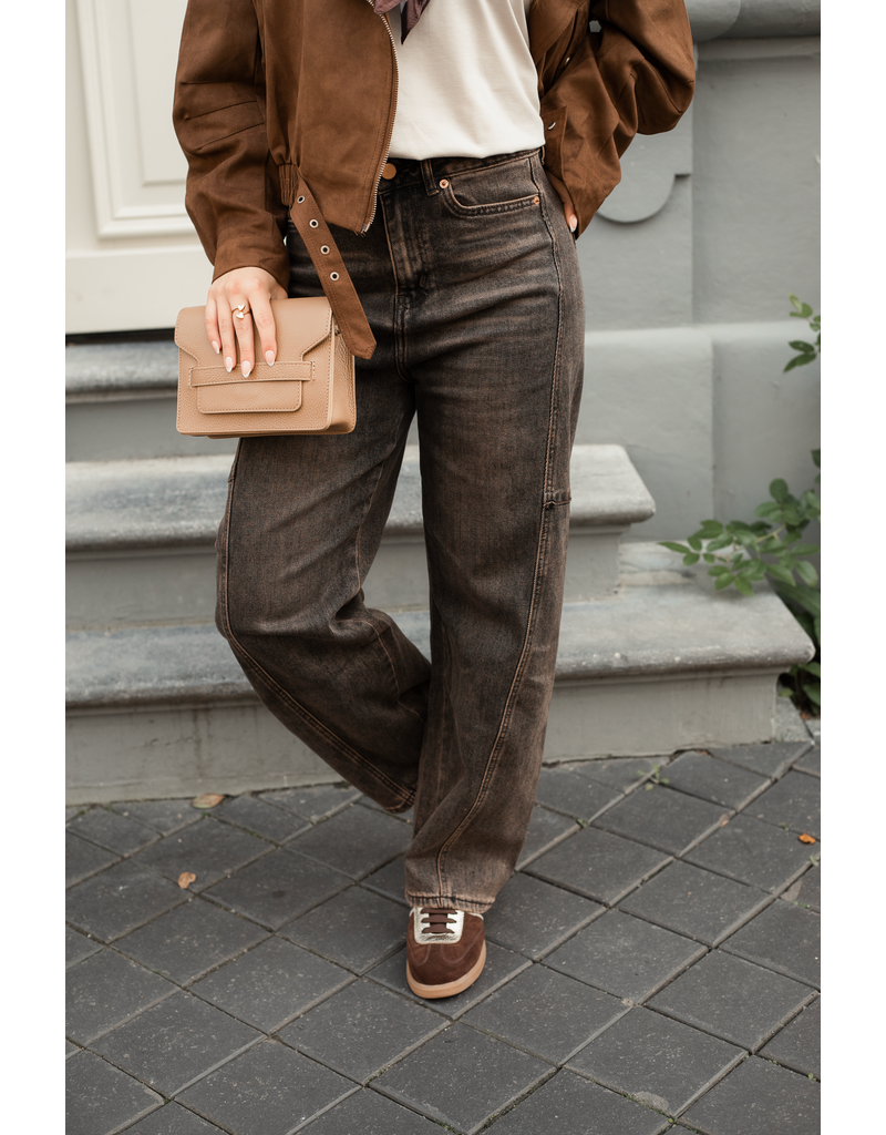 Jewelly Barrel jeans - washed bruin