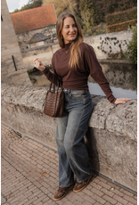 21Jewelz Aansluitende longsleeve met hoge hals - bruin