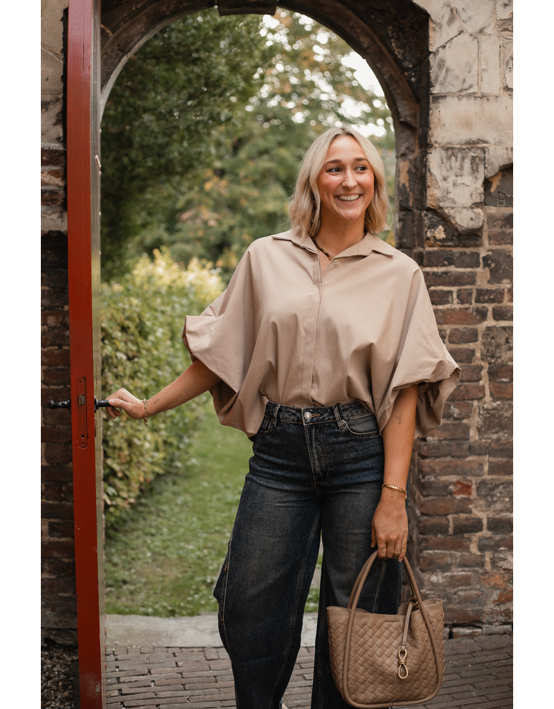 21Jewelz Oversized losvallend blousje - beige