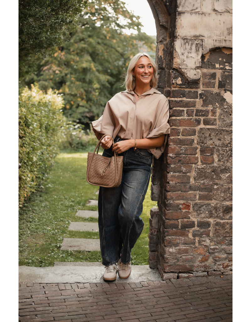 21Jewelz Oversized losvallend blousje - beige