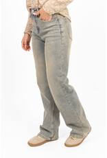 Redefined Wide leg jeans met lichte wassing - blauw