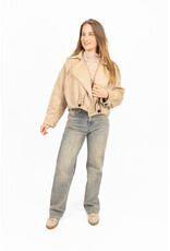 Redefined Wide leg jeans met lichte wassing - blauw