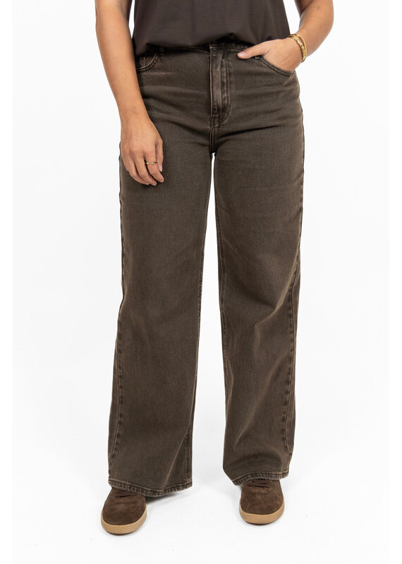 Queen Hearts Wide leg jeans - bruin