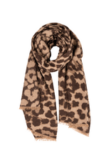 21Jewelz Panterprint sjaal met subtiele glitter - beige/bruin