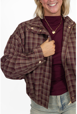 21Jewelz Geruit jasje - bordeaux/camel