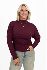 21Jewelz Aansluitende longsleeve met hoge hals - bordeaux