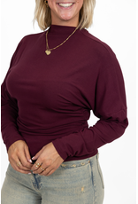 21Jewelz Aansluitende longsleeve met hoge hals - bordeaux