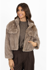 21Jewelz Fluffy jas - taupe