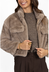 21Jewelz Fluffy jas - taupe