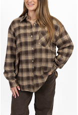 21Jewelz Lange blouse met glitter - beige/bruin