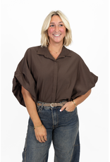 21Jewelz Oversized losvallend blousje - bruin