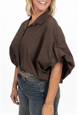 21Jewelz Oversized losvallend blousje - bruin