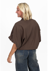 21Jewelz Oversized losvallend blousje - bruin