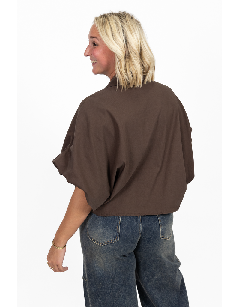 21Jewelz Oversized losvallend blousje - bruin