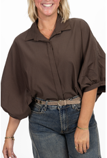 21Jewelz Oversized losvallend blousje - bruin