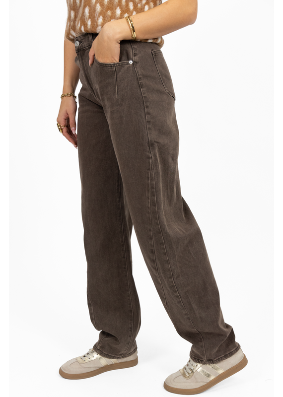 Redial Extra tall balloon jeans - lichtbruin