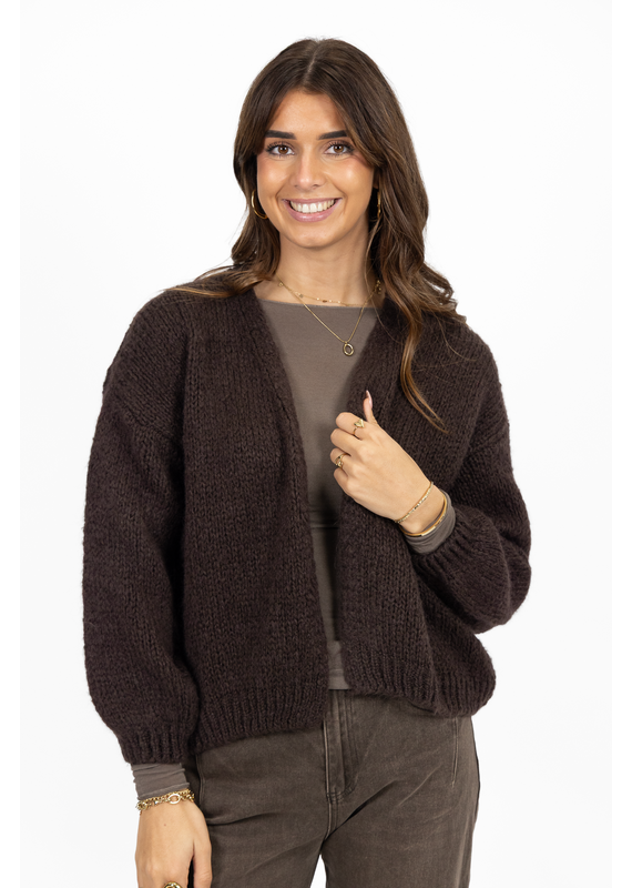 21Jewelz Basic wollig vest - bruin