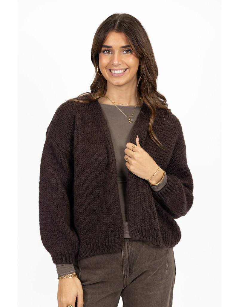 21Jewelz Basic wollig vest - bruin