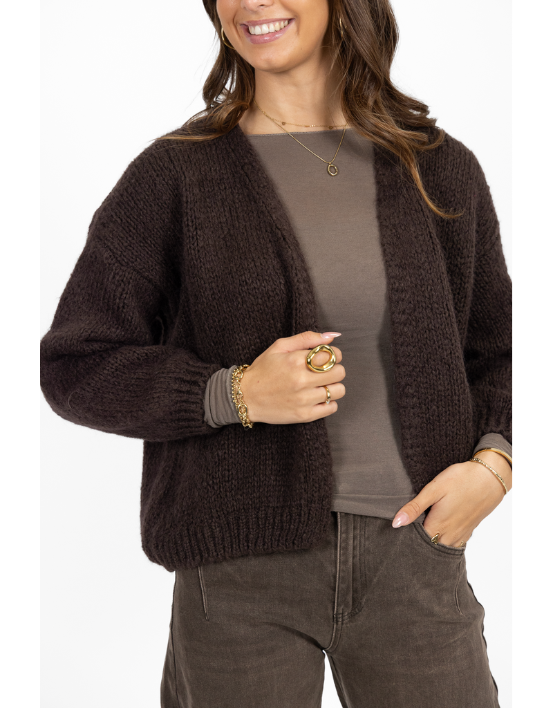 21Jewelz Basic wollig vest - bruin