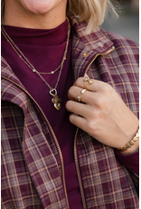 21Jewelz Geruit jasje - bordeaux/camel