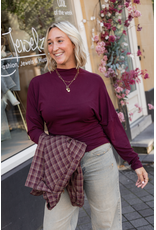 21Jewelz Aansluitende longsleeve met hoge hals - bordeaux