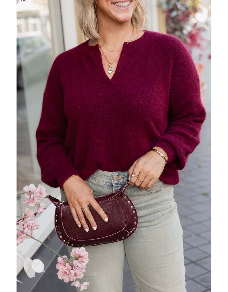 21Jewelz Trui met V-hals - bordeaux