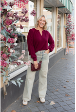 21Jewelz Trui met V-hals - bordeaux